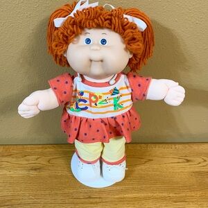 Vintage Cabbage Patch Kids Toddler Doll HM20 Girl W Red Hair HTF Clown Outfit